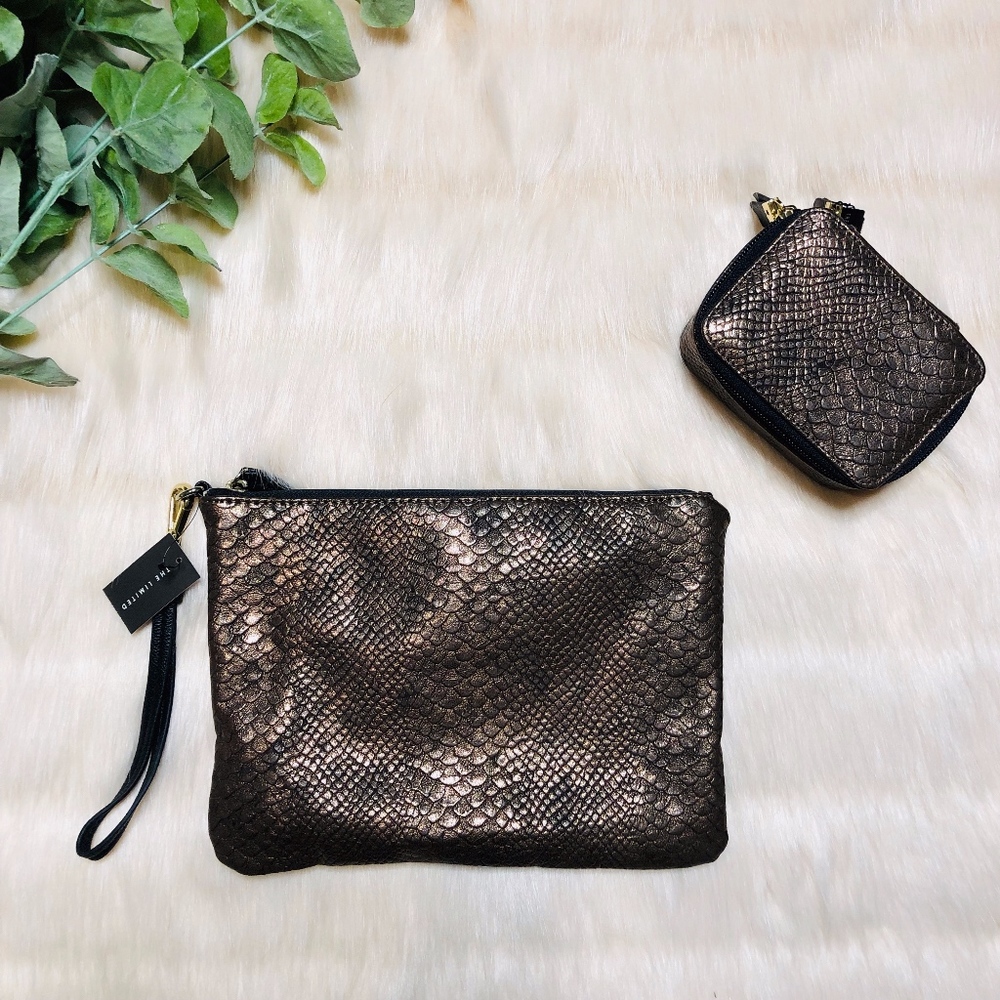 NWT The Limited Clutch and Jewelry Case